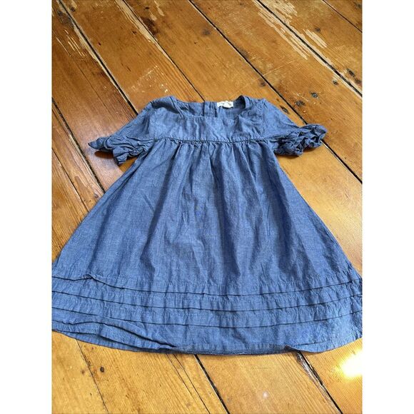 Burt's Bees‎ Baby Denim Dress Sz 24 Months 100% Organic Cotton - Picture 2 of 9